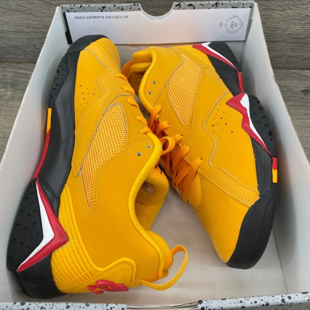 Jordan MVP 678 Basketball Shoes Mens Size 9 Taxi Yellow Red Black IO7437-705